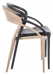 GLIS műanyag kerti szék - fekete