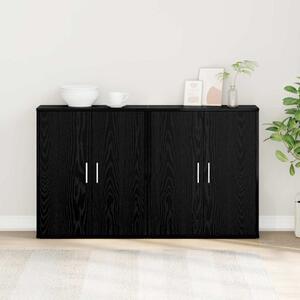 Magasfiú 2 pcs Musta tammi 60 x 31 x 70 cm Faanyag