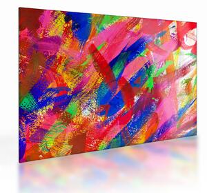 Kép - Színes absztrakció (üvegen) (70x50 cm)