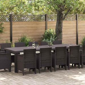 Kert étkező szett párnával 13 pcs Barna Rattan