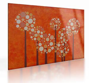 Kép - Narancssárga erdő (üvegen) (70x50 cm)