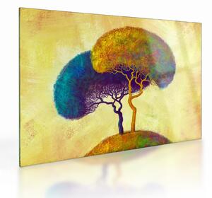 Kép - Fák a hegyen (üvegen) (70x50 cm)
