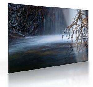 Egy téli lagúna képe (üvegen) (70x50 cm)