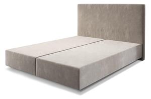 DELIFE Boxspring ágy Dream-Well 160x200 bézs mikrovelúr lábak nélkül