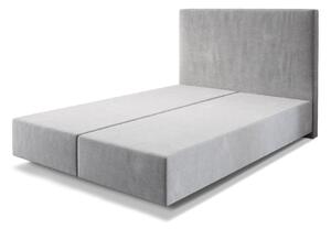 DELIFE Boxspring ágy Dream-Well 140x200 szürke mikrovelúr lábak nélkül