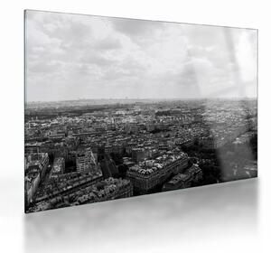 Kép - Házak háztetői Párizsban (üvegen) (70x50 cm)