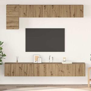 TV szekrény garnitúra 5 pcs kézműves tölgy 100 x 30 x 30 cm