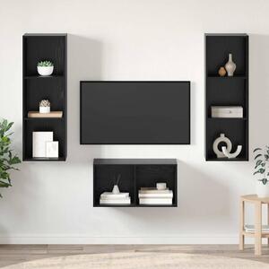 TV szekrény garnitúra Musta tammi 37 x 37 x 107 cm Faanyag