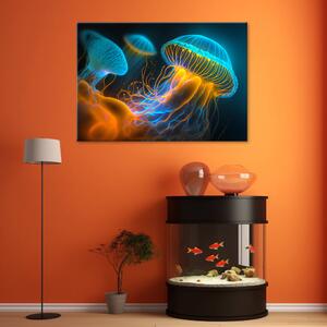 Gario Vászonkép Lélegzetelállító medúzák Méret: 60 x 40 cm