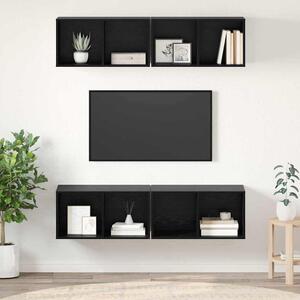 TV szekrény garnitúra 4 pcs Fekete tölgy 37 x 37 x 72 cm