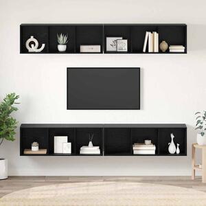 Fali TV Szekrény 4 pcs Musta tammi 37 x 37 x 107.5 cm