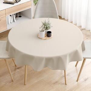 Goldea pamut asztalterítő - latte - kör alakú Ø 120 cm