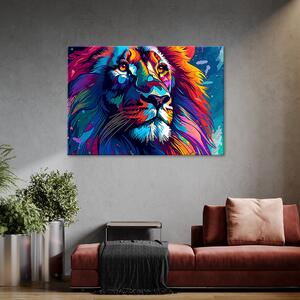 Gario Vászonkép Absztrakt színes oroszlán Méret: 60 x 40 cm