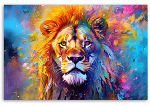 Gario Vászonkép Színes oroszlán Méret: 60 x 40 cm