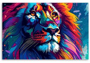 Gario Vászonkép Absztrakt színes oroszlán Méret: 60 x 40 cm