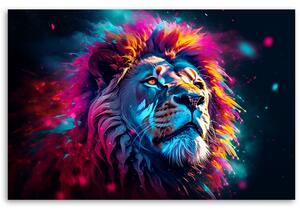 Gario Vászonkép Fenséges színes oroszlán Méret: 60 x 40 cm