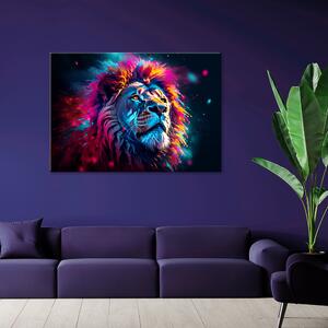 Gario Vászonkép Fenséges színes oroszlán Méret: 60 x 40 cm