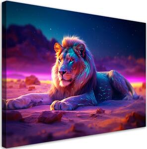 Gario Vászonkép Erős oroszlán és pihenés Méret: 60 x 40 cm