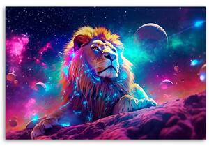 Gario Vászonkép Csillagok, bolygók és oroszlán Méret: 60 x 40 cm