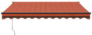 VidaXL narancssárga-barna automata behúzható napellenző 3 x 2,5 m
