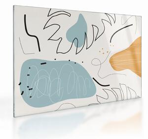 Kép - Levél illusztráció (üvegen) (70x50 cm)