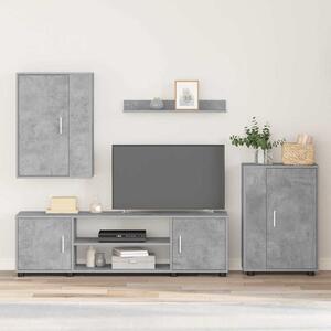 TV szekrény garnitúra 4 pcs Beton Szürke Faanyag