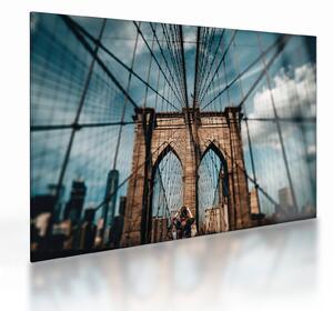 Kép - Brooklyn Bridge (üvegen) (70x50 cm)