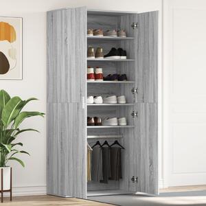 Cipőszekrény polcokkal Szürke Sonoma 80 x 39 x 178 cm Faanyag