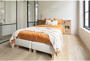 Krémszínű pamut ágytakaró franciaágyra 250x260 cm Sahara - Tiseco Home Studio