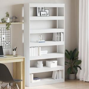 VidaXL Fehér könyvespolc Fehér Szerelt fa 100 x 30 x 198 cm Polc