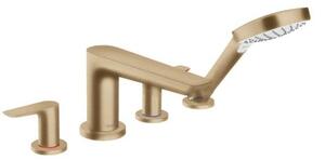 Kád csaptelep Hansgrohe Talis E zuhanyszettel együtt csiszolt bronz 71748140