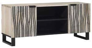 TV szekrény Fehér 160 x 30 x 30.5 cm tömör mangófa