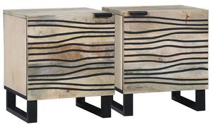 Éjjeliszekrények 2 pcs Természetes 40 x 33.5 x 46 cm
