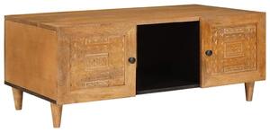 Dohányzóasztal Világos Barna 100 x 54 x 40 cm Tömör Mangófát