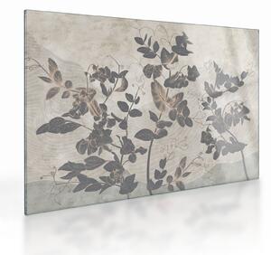 Kép - texturált levelek (üvegen) (70x50 cm)
