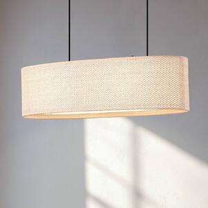 Lindby Soula lógó világítás, 78 cm, bézs, műanyag, E27, dimmelhető, Krém / borostyánsárga, Nappali / Étkező, Műanyag, Vidéki otthon / Rusztikus