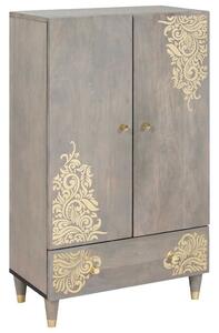 Magasfiú Szürke és Arany 60 x 33.5 x 100 cm Tömör mangófa