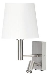 LED lámpatest , fali , 3W , E27 foglalat , meleg fehér , szatin króm , Rábalux , HARVEY
