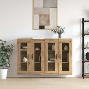 Fali Szekrények 2 pcs kézműves tölgy 69,5 x 34 x 90 cm Faanyag