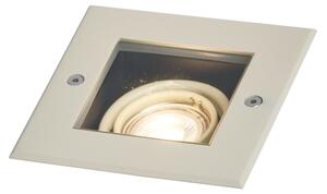 Modern földbe süllyeszthető spotlámpa bézs GU10 50mm forgatható és dönthető IP65 - Oneon