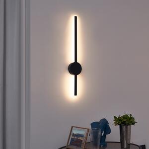 Modern fekete fali lámpa 60 cm LED-del, szabályozható - Clockwise