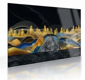 Kép - zlaté hory (üvegen) (70x50 cm)