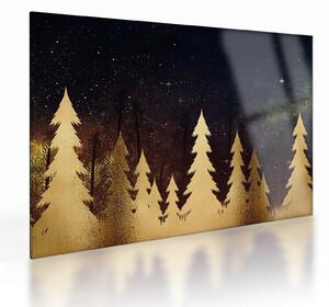 Kép - arany éjszaka (üvegen) (70x50 cm)