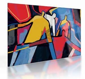 Kép - A férfiak absztrakciója (üvegen) (70x50 cm)