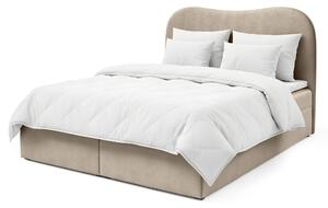 AMBRA LUX kárpitozott boxspring ágy ágyneműtartóval 120x200 - bézs