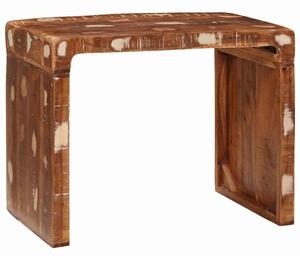 Végasztal 60 x 35 x 45 cm tömör újrahasznosított fa
