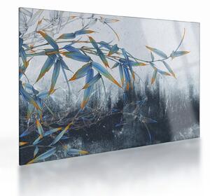 Kép - bambusz a falon (üvegen) (70x50 cm)