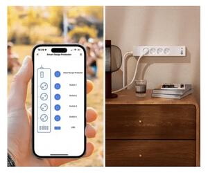 Meross Smart 30W gyorstöltős hosszabbító (MSP844SMA-EU)