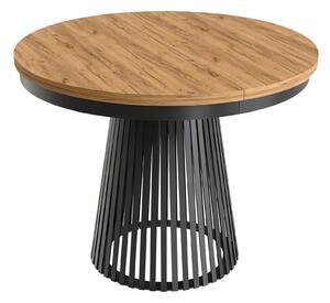Asztal Stanton 151, 77cm, Kézműves aranytölgy, Fekete