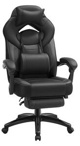 SONGMICS OBG077B01 Ergonomikus Gamer Szék Lábtartóval Fekete